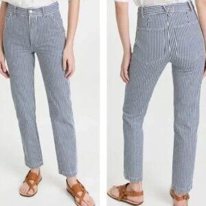 Alex Mill Sullivan Railroad Blue and White Striped Jeans Size 4